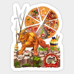 The Guardian of the Pizza Moon Sticker